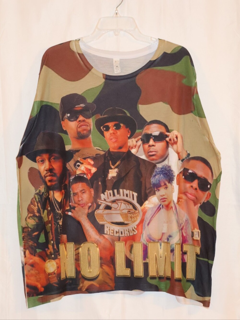 Vintage-Style No Limit Records Graphic Camo Tee. - Picture 3 of 6